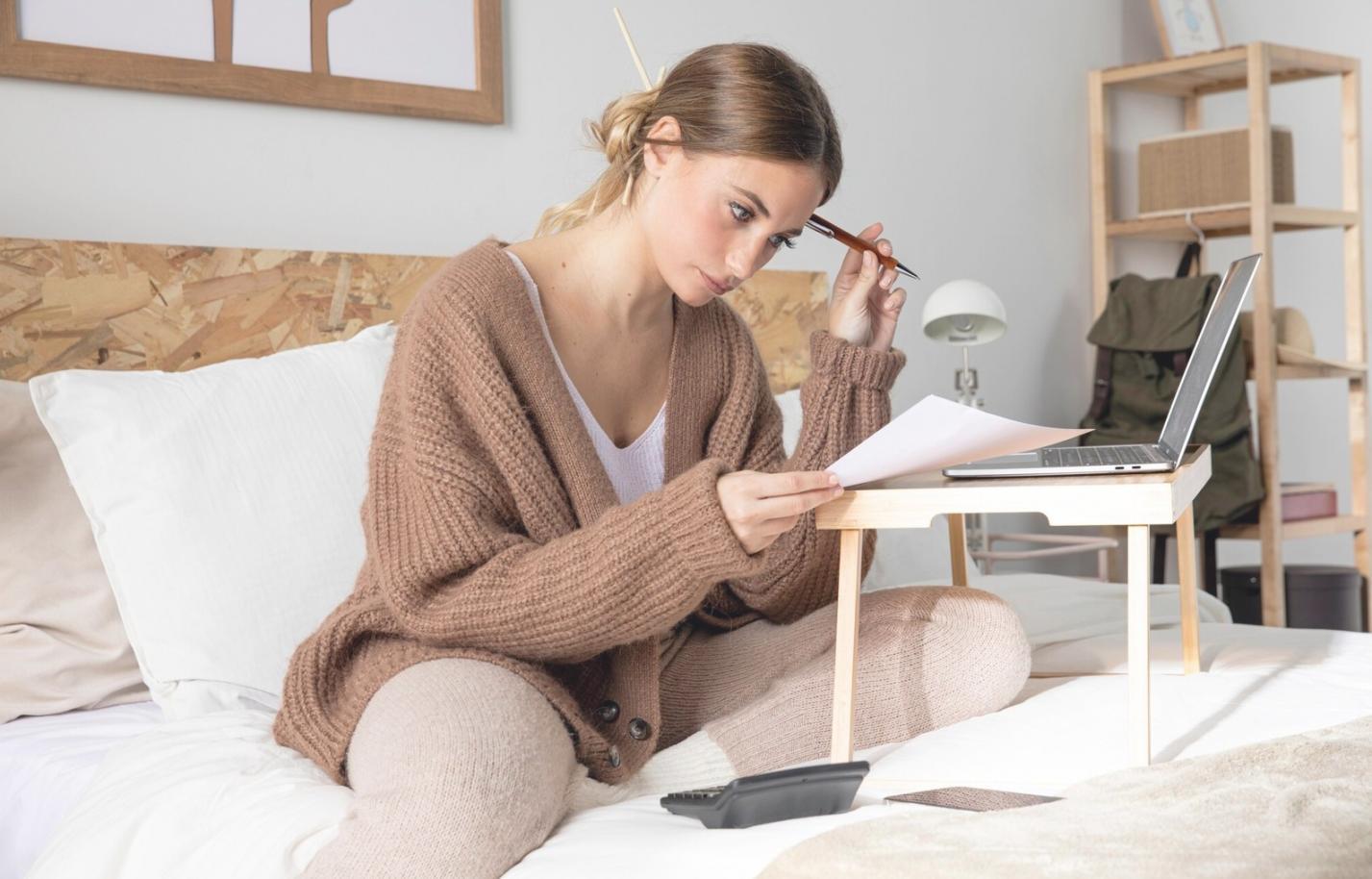 Financial planning session showing budget analysis